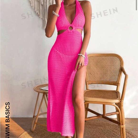 SHEIN Dresses & Skirts - Swim cover up crochet dress
